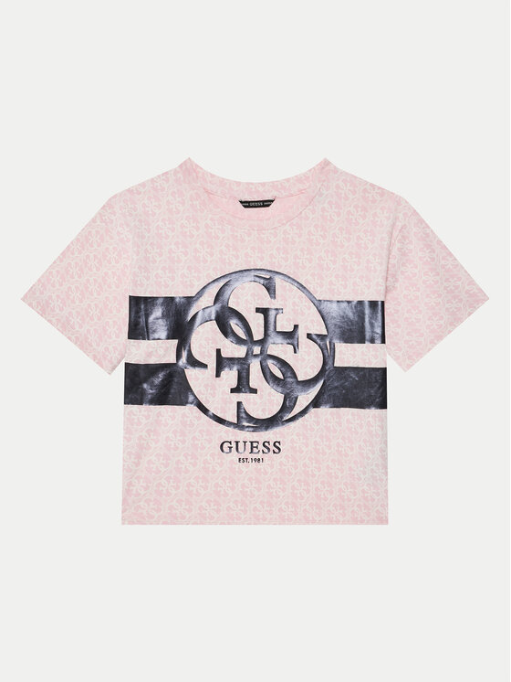 Guess T-Shirt J5RI04 K6YW4 Różowy Regular Fit