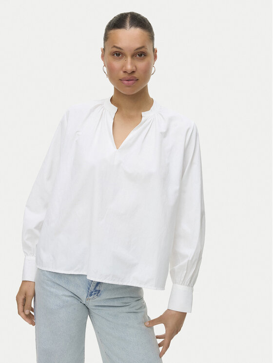 Vero Moda Bluzka Fanni 10336937 Biały Loose Fit