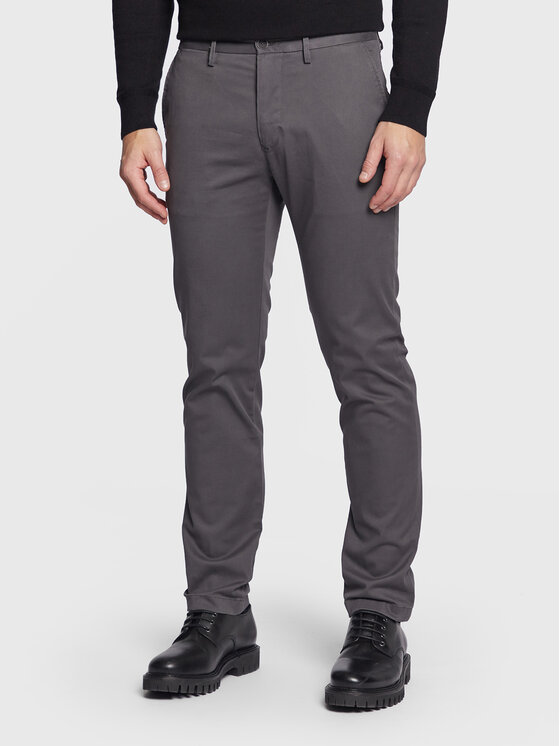 Tommy Hilfiger Chinosy Core Denton MW0MW28884 Szary Straight Fit