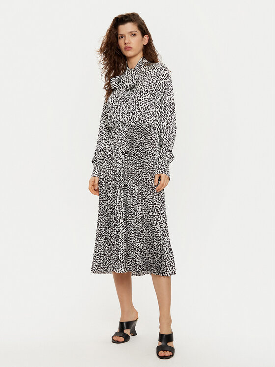KARL LAGERFELD Sukienka koszulowa A1W13020 Biały Regular Fit