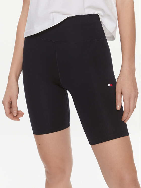 Tommy Hilfiger Kolarki Essentials Hw Flag Fitted Short WW0WW41112 Granatowy Skinny Fit