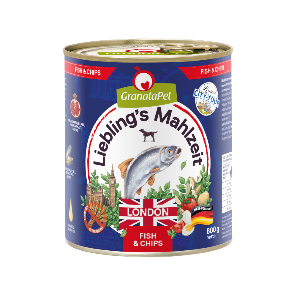 Granatapet Liebling´s Mahlzeit City Tour, 6 x 800 g - London (Fish & Chips)