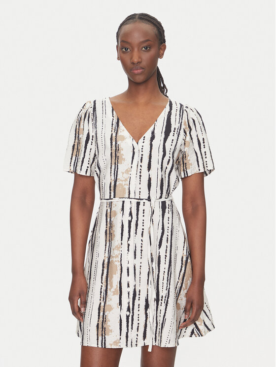 JDY Sukienka letnia Troya 15350739 Écru Regular Fit