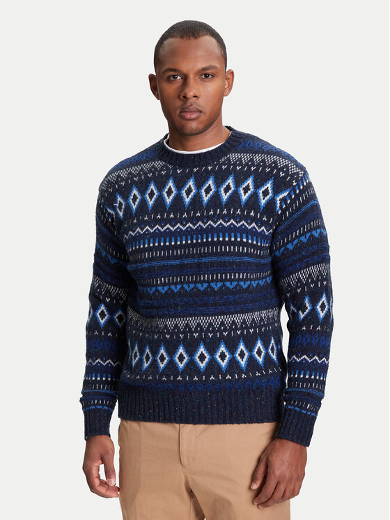 United Colors Of Benetton Sweter 1137K107V Niebieski Regular Fit