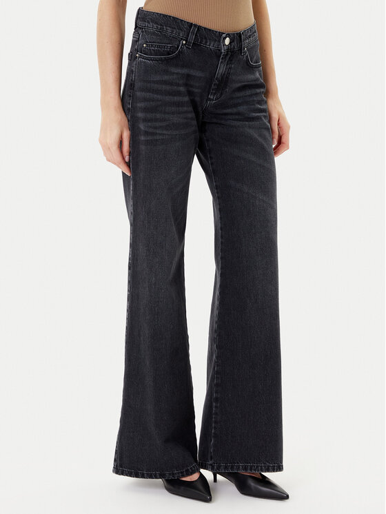 Marella Jeansy 2523186034 Czarny Wide Leg