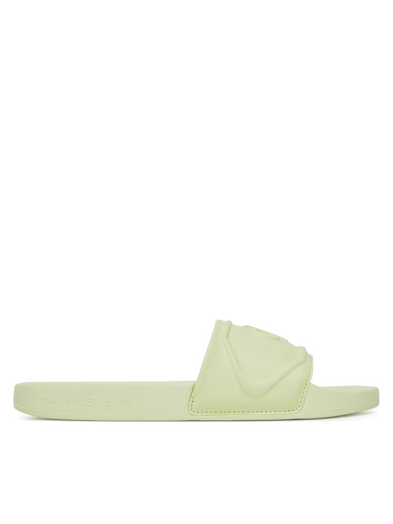 Calvin Klein Jeans Klapki Slide Pu Hf Mg YW0YW01879 Zielony