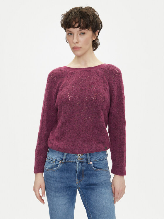 Pepe Jeans Sweter Nova PL702239 Różowy Regular Fit