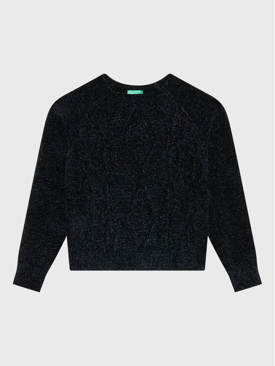 United Colors Of Benetton Sweter 1027C101P Czarny Regular Fit
