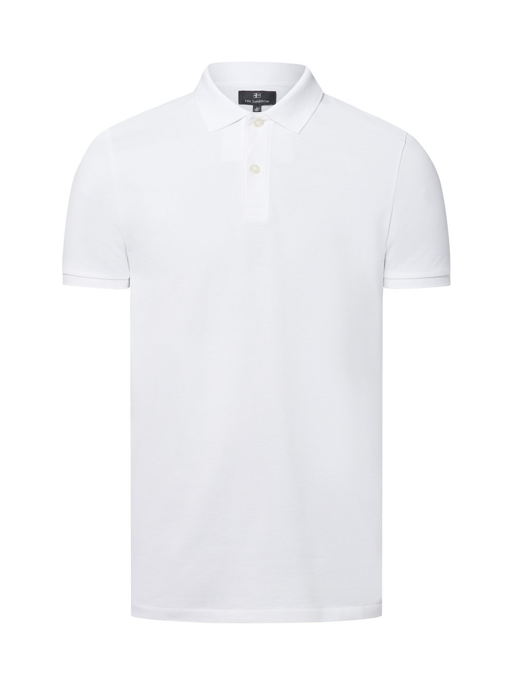 Nils Sundström Męska koszulka polo Mężczyźni Bawełna biały, XXXL