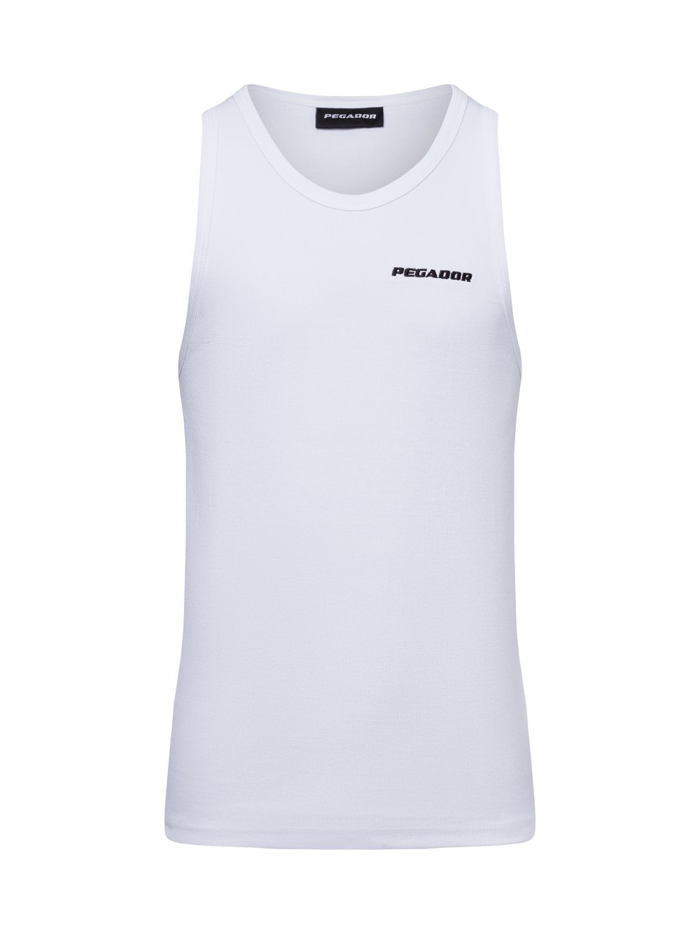 PEGADOR Tank top męski Mężczyźni Bawełna biały, M