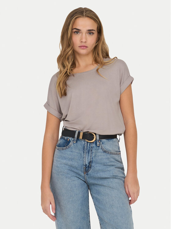 ONLY T-Shirt Moster 15106662 Beżowy Loose Fit