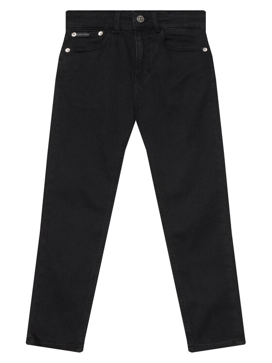 Calvin Klein Jeans Jeansy Essential IB0IB02549 Czarny Straight Fit