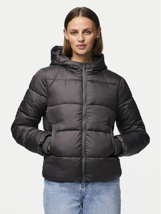 Pieces Kurtka zimowa 17115626 Szary Regular Fit