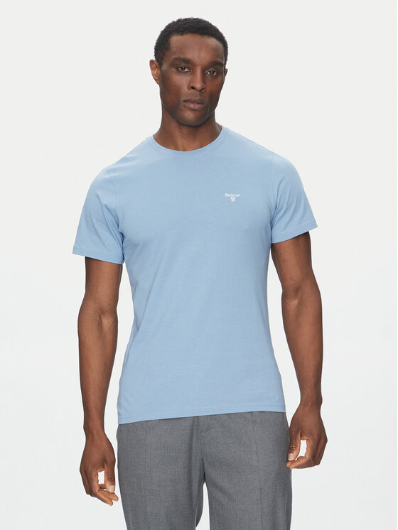 Barbour T-Shirt Essential Sports MTS0331BL33 Niebieski Tailored Fit