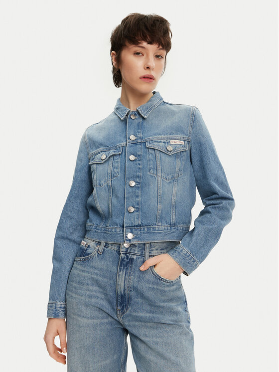 Calvin Klein Jeans Kurtka jeansowa 90's J20J225184 Niebieski Regular Fit