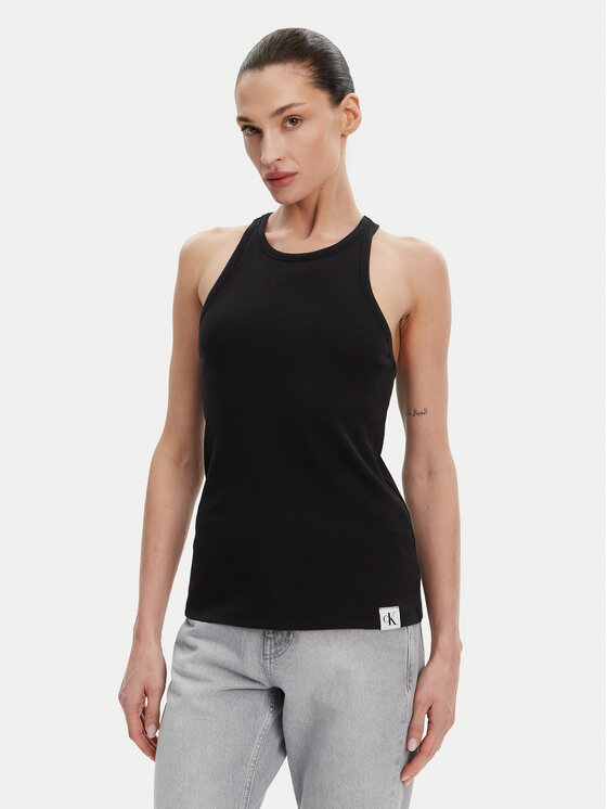 Calvin Klein Underwear Top LV00QS7492 Czarny Slim Fit