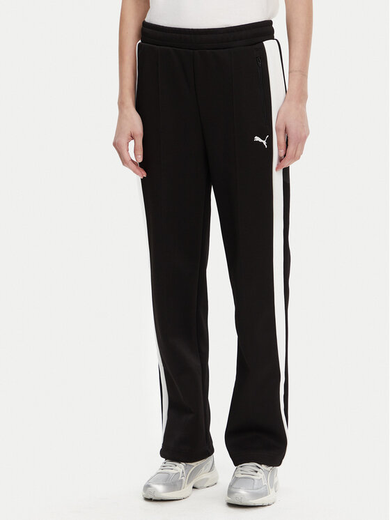 Puma Spodnie dresowe T7 Always On 629797 Czarny Straight Fit