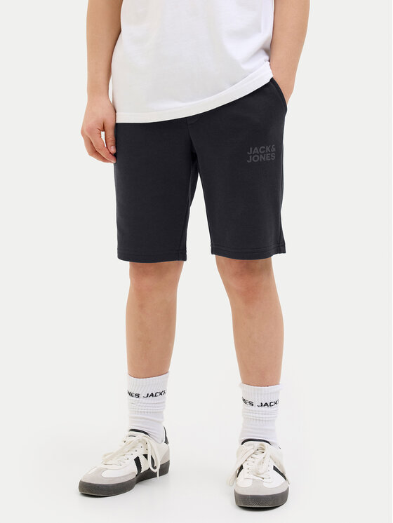 Jack & Jones Junior Szorty sportowe New Soft 12204818 Czarny Slim Fit