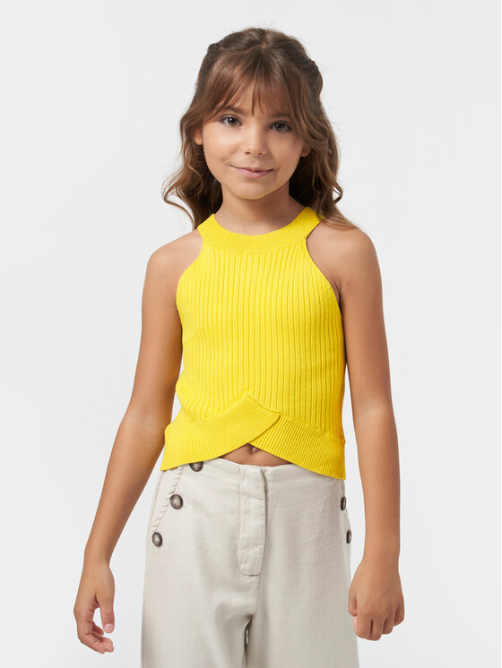 Mayoral Top 6023 Żółty Slim Fit