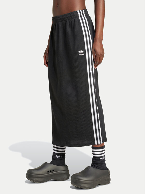 adidas Spódnica midi IY7279 Czarny Slim Fit