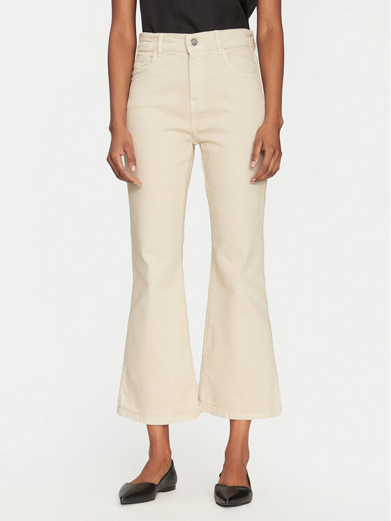 Marella Jeansy Kerry 2513131044 Beżowy Flare Fit