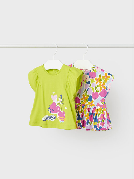 Mayoral Komplet t-shirtów 1011 Kolorowy Regular Fit