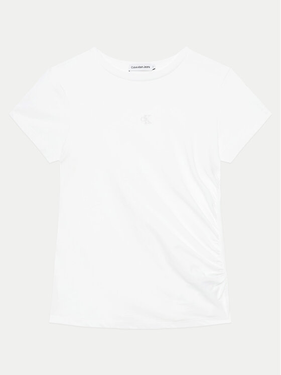 Calvin Klein Jeans T-Shirt IG0IG02694 D Biały Regular Fit