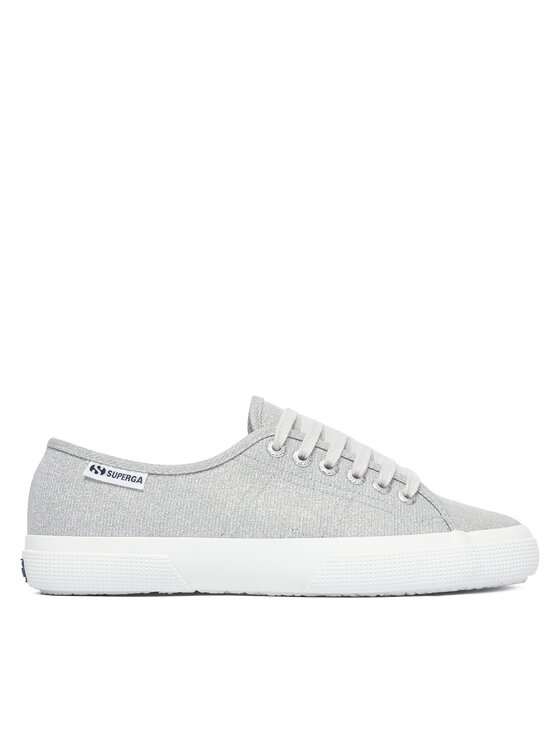 Superga Tenisówki 3750 Jersey Lame Leggera Low Top S4135ZW Srebrny