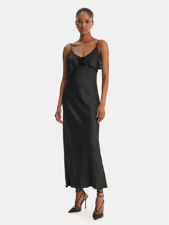 Fracomina Sukienka koktajlowa FS26SD2007W58301 Czarny Slim Fit
