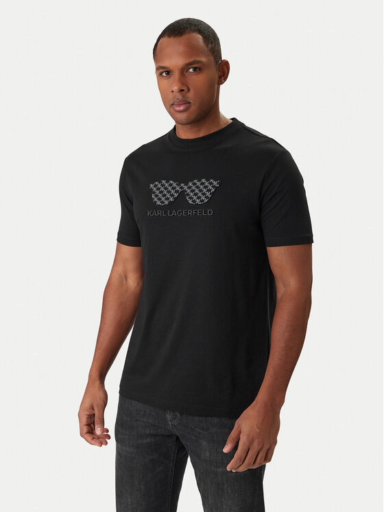 KARL LAGERFELD T-Shirt 755070 561252 Czarny Regular Fit
