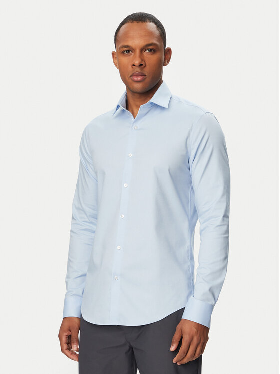 Calvin Klein Koszula LV019EU006 Niebieski jasny Slim Fit