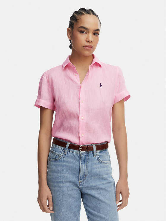 Polo Ralph Lauren Koszula 211973366501 Różowy jasny Regular Fit