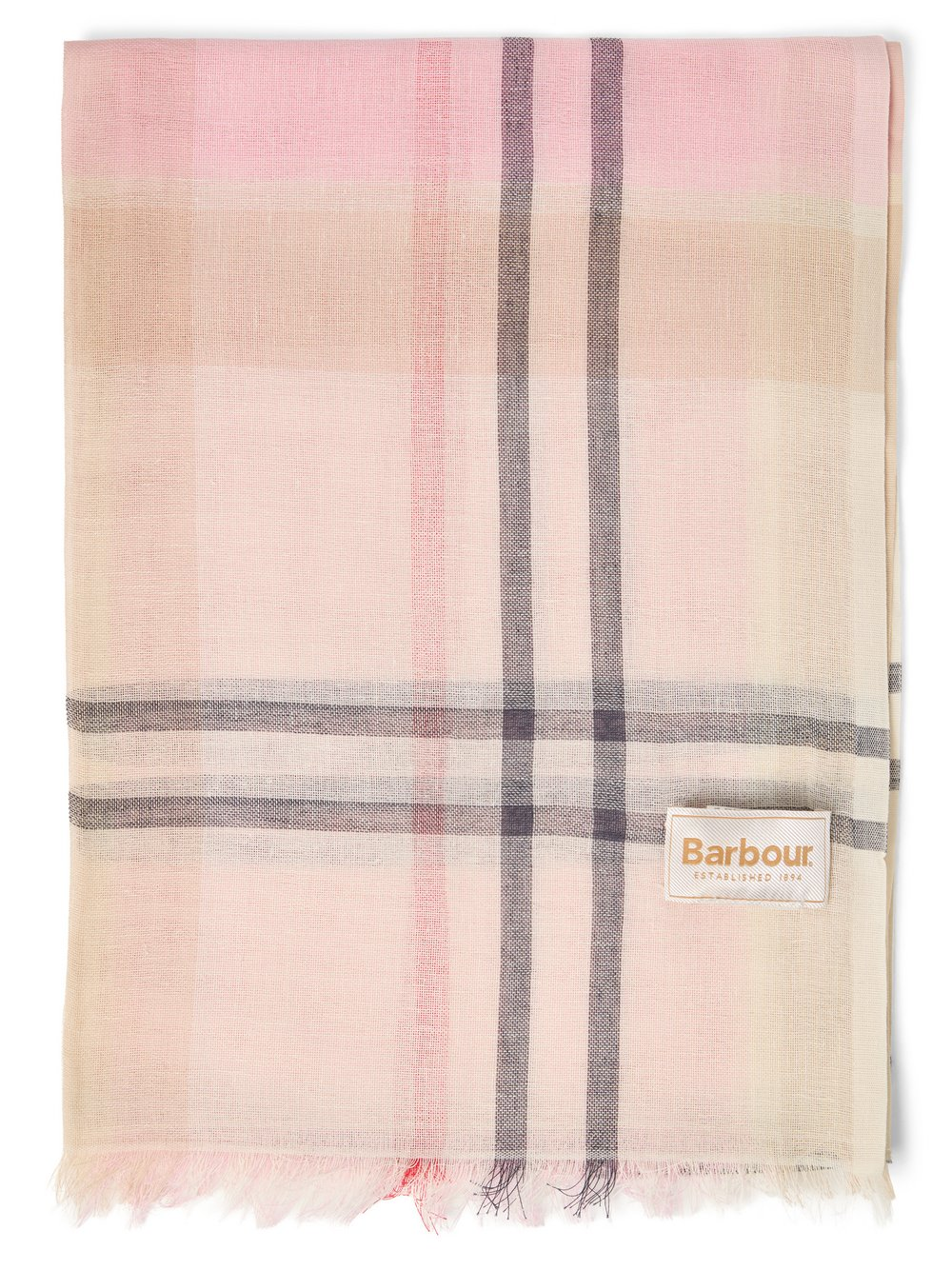 Barbour Damski szalik z płótna - Abigail Tartan Kobiety Bawełna różowy|wielokolorowy, 50