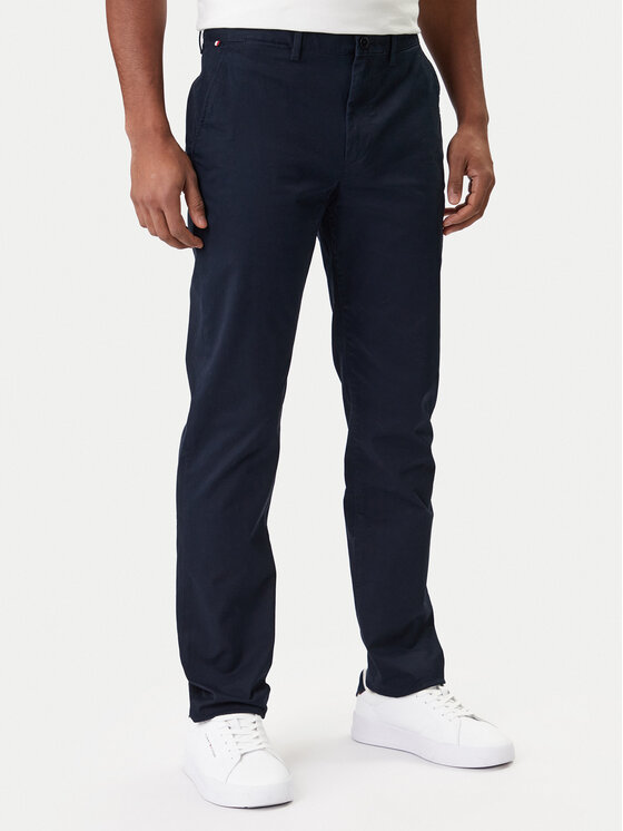 Tommy Hilfiger Chinosy Core Denton MW0MW41993 Granatowy Regular Fit