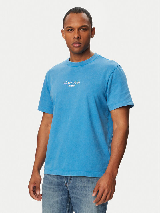 Calvin Klein Jeans T-Shirt LV04RB824G Niebieski Regular Fit
