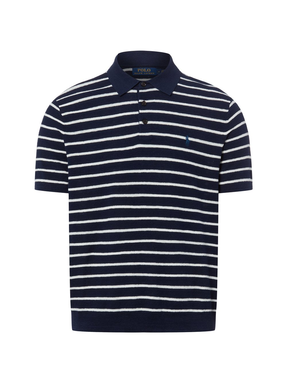 Polo Ralph Lauren Męska koszulka polo z cienkiej dzianiny Mężczyźni Bawełna niebieski, M
