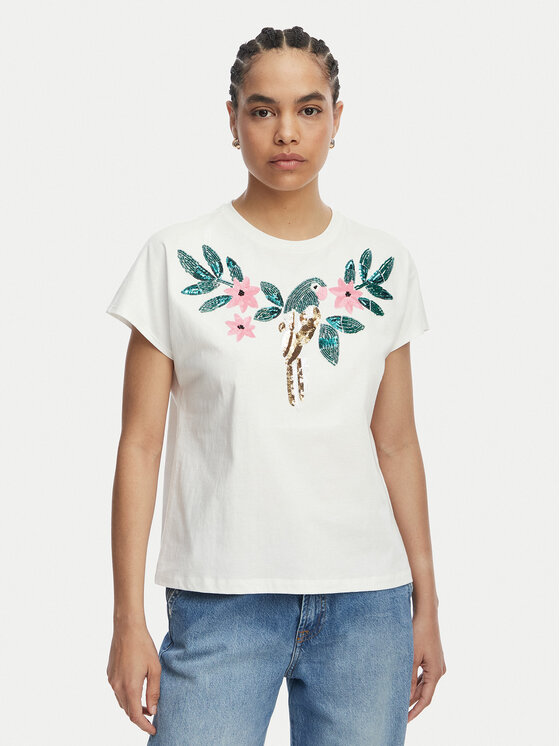 LOLA CASADEMUNT T-Shirt MS2615004 Biały Regular Fit