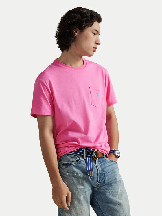 Polo Ralph Lauren T-Shirt 710671438511 Różowy Custom Slim Fit