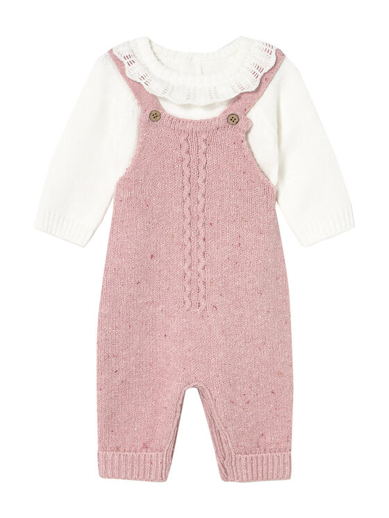 Mayoral Komplet sweter i spodnie materiałowe 2605 Różowy Regular Fit