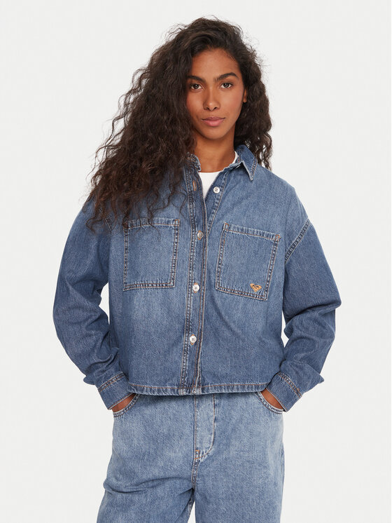 Roxy Koszula jeansowa Another Reflect ERJWT03704 Niebieski Regular Fit