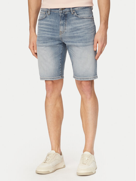 BOSS Szorty jeansowe Re.Maine 50559892 Błękitny Regular Fit
