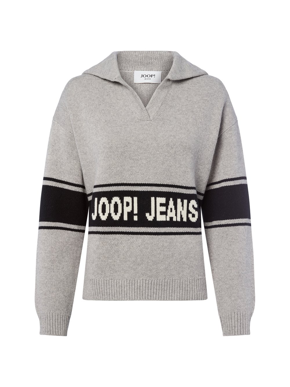 Joop Jeans Damski sweter z dzianiny - Kilo Kobiety Bawełna szary, M