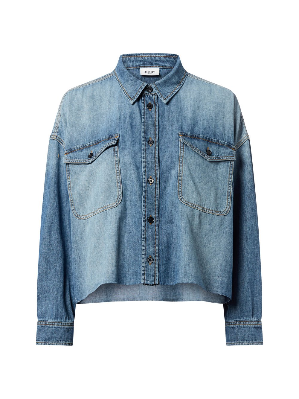 Joop Jeans Damska bluzka dżinsowa - Ursa Kobiety Bawełna niebieski, L