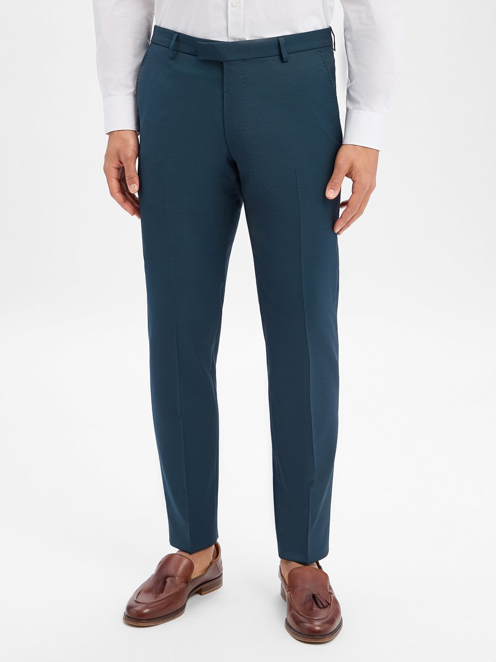 JOOP! Spodnie z zawartością wełny - Blayr Mężczyźni Slim Fit niebieski|zielony, 48