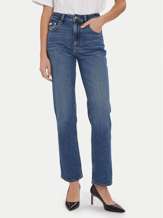 Calvin Klein Jeans Jeansy LV047D743G Niebieski Straight Fit