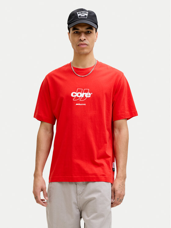 Jack & Jones T-Shirt Club 12289868 Czerwony Relaxed Fit