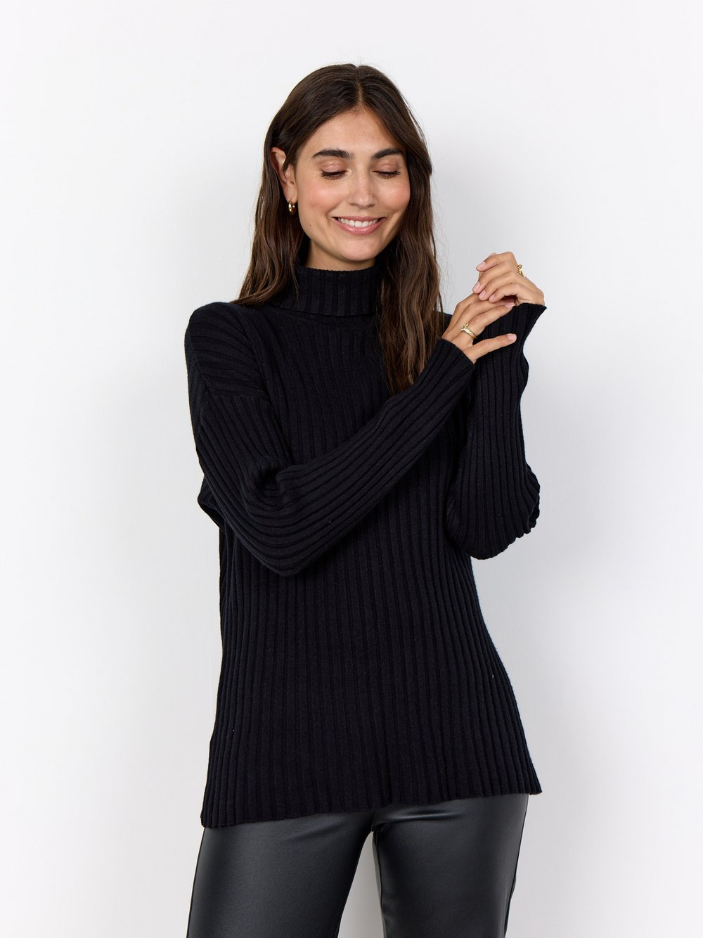 soyaconcept® Damski sweter z dzianiny - Kanita Kobiety czarny, M