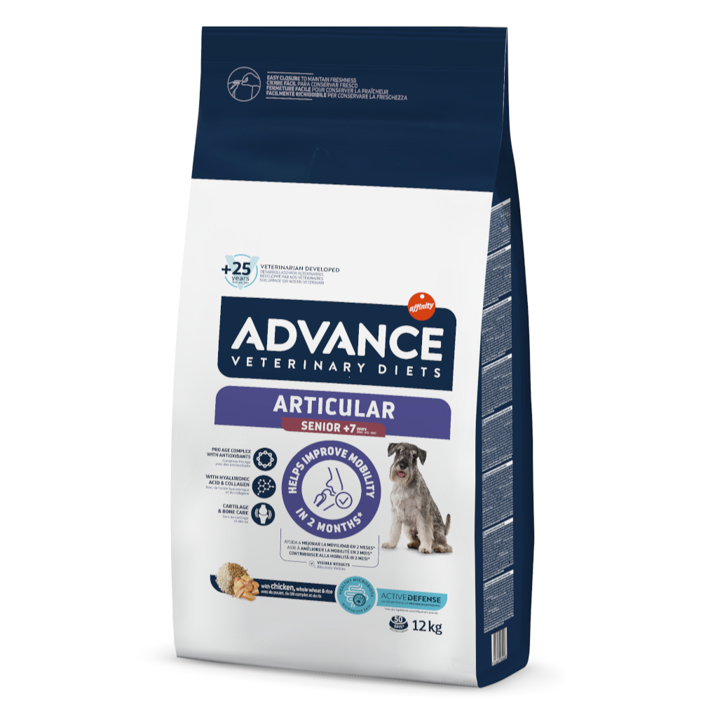 11 + 1 kg gratis! Advance Veterinary Diets, karma sucha dla psa, 12 kg - Articular Care Senior, 12 kg