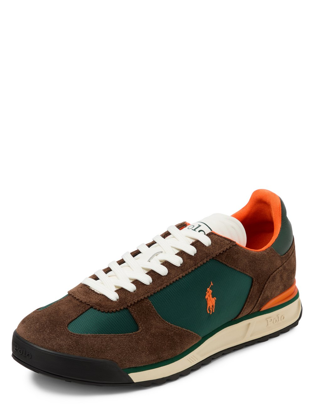 Polo Ralph Lauren Męskie buty sportowe - Varick Mężczyźni skóra brązowy|zielony, 41