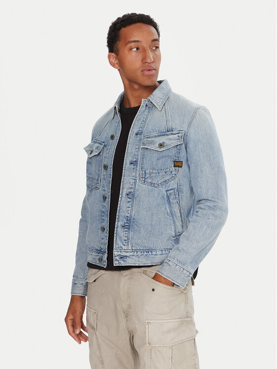 G-Star Raw Kurtka jeansowa D26919-D788 Niebieski Slim Fit